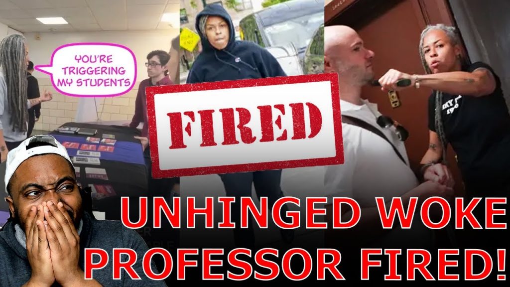 UNHINGED WOKE Professor FIRED For Holding Machete To Reporters Neck After DESTROYING Pro Life Table!