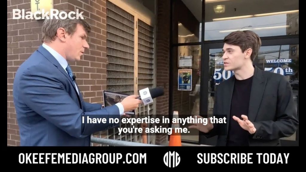 BREAKING: James O’Keefe Confronts BlackRock Recruiter, Denies His Own Words. Hides in Police Station