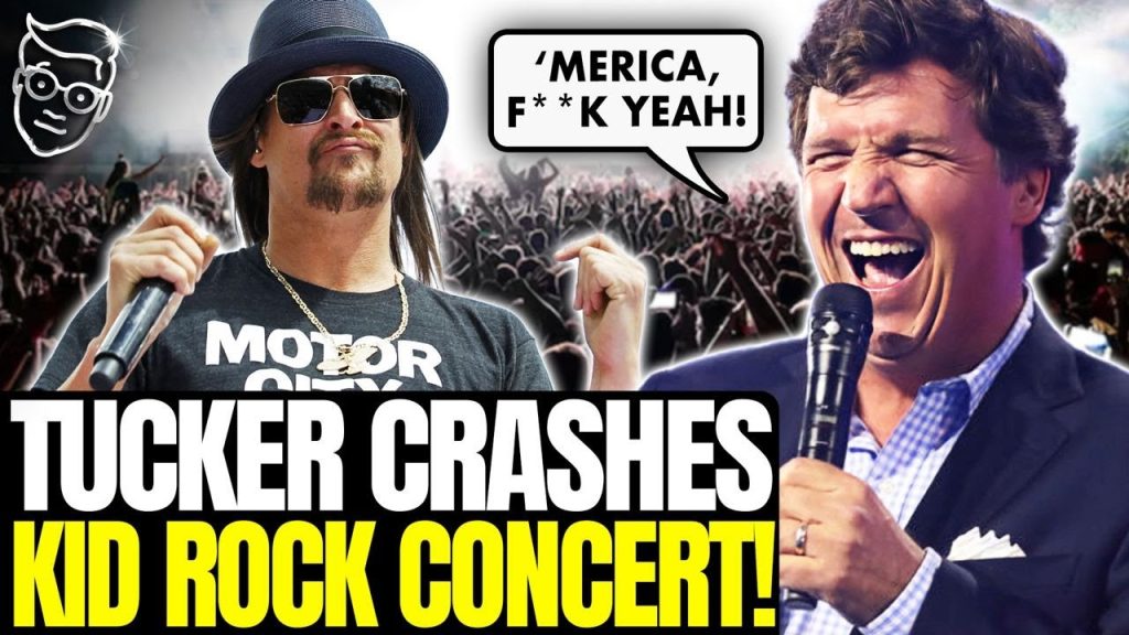 Crowd ROARS as Tucker Carlson STORMS Stage at Kid Rock Concert, Grabs Mic for a LEGENDARY Speech