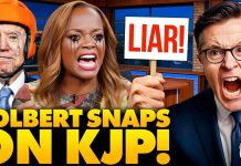 YIKES: Disgraced Karine Jean Pierre Throws On-Air HISSY FIT As Colbert Calls Out Her Joe Biden LIES…