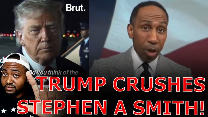 Stephen A TRIGGERED Over Trump Giving Middle Finger To Crying Liberals BLAMING Him For Knicks Losing
