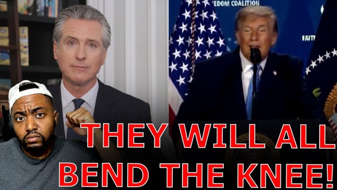 Trump Issues DARK WARNING As Gavin Newsom BENDS THE KNEE To Socialist In Democrat Civil War!