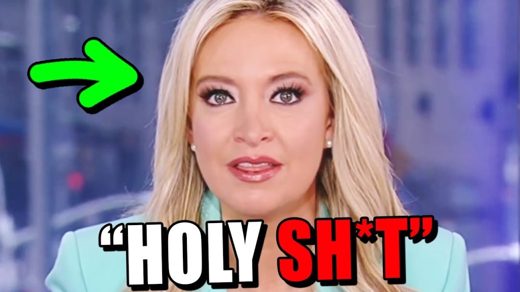 Kayleigh Mcenany can’t believe what’s written on the teleprompter.