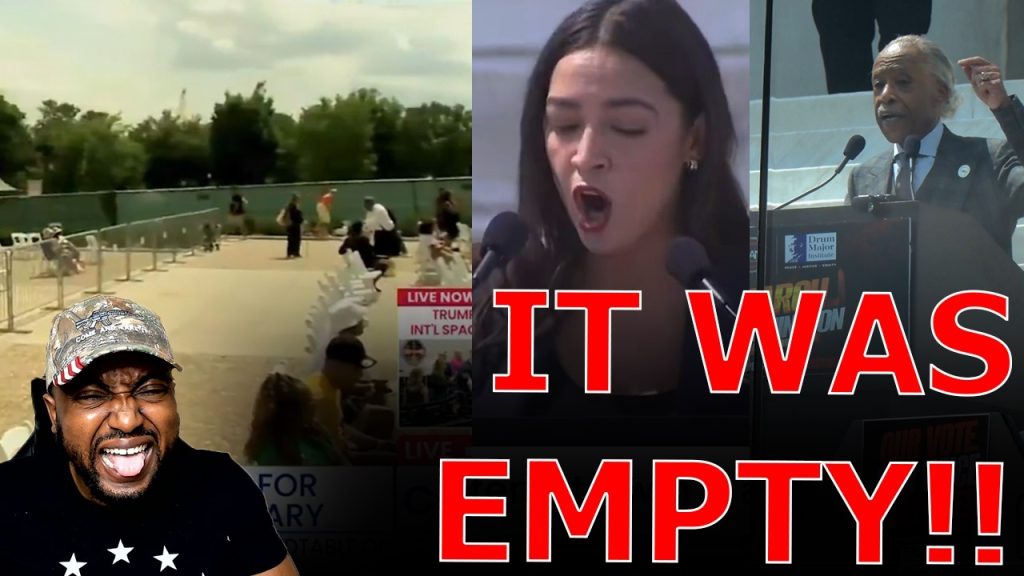 AOC HUMILIATED After Whipping Out Black Accent At EMPTY Anti-White Race Hustler March!